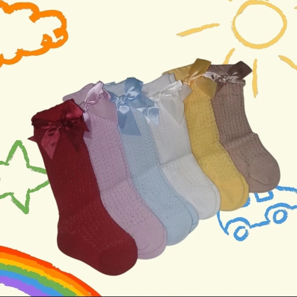 Colorful Kids Bow Socks 8$ea.